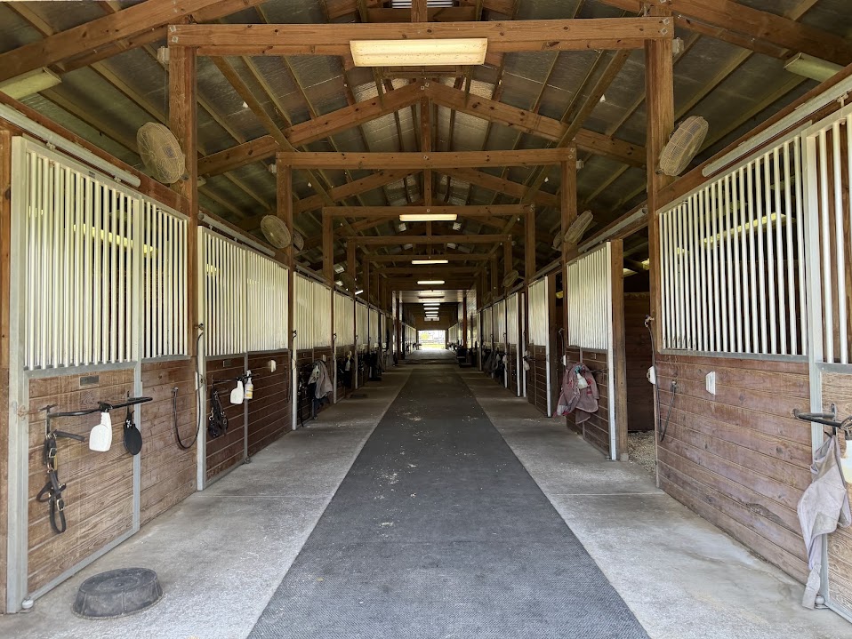 Barn aisle with stalls